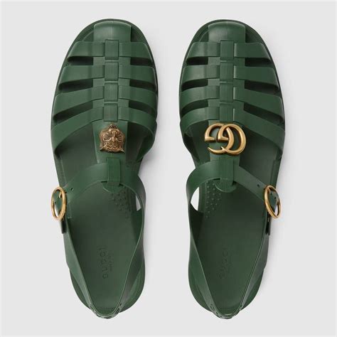 gucci rubber buckle strap sandals|Gucci rubber slide sandals outfit.